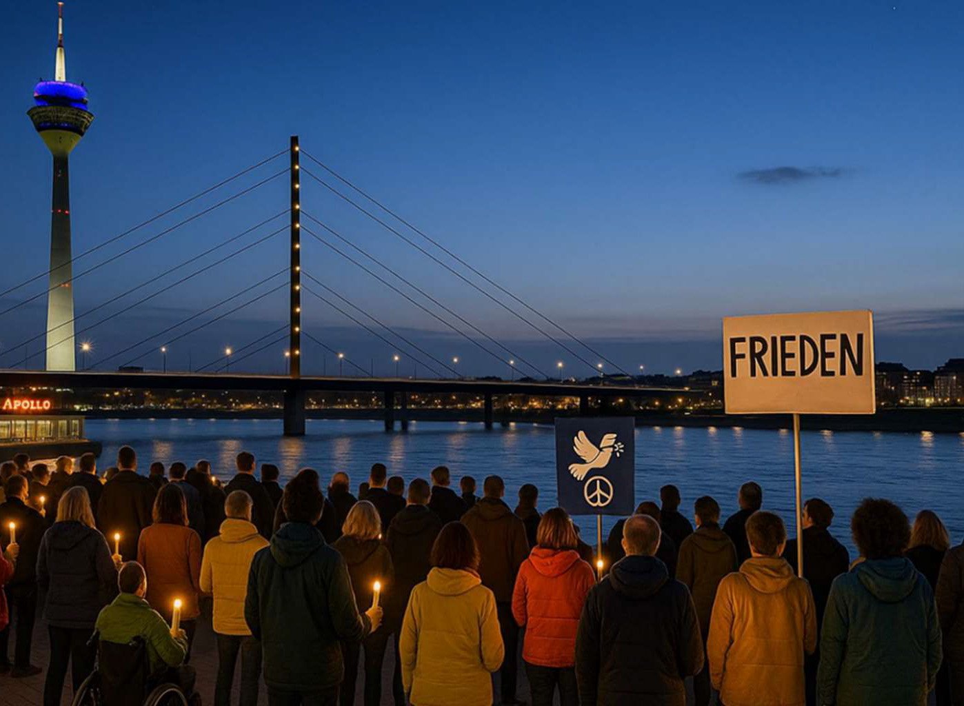 Aufruf Lichter für den Frieden (c) KI generiert